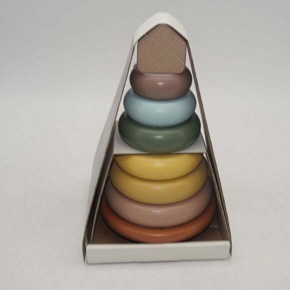 NEW Hearth & Hand With Magnolia Wood Ring Stacker Baby Learning Stacking Toy - Picture 2 of 7